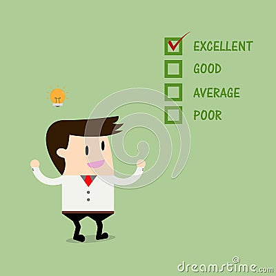 Businessman Quality Checklist Vector Illustration