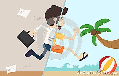 Businessman relax Vector Illustration