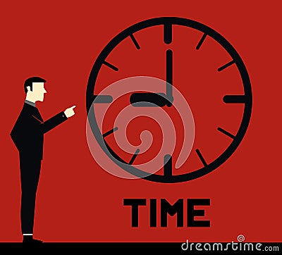 Businessman Remember Time Stock Photo