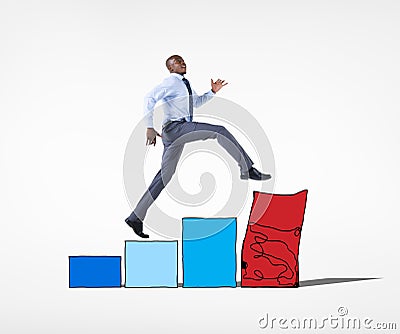 Businessman and Risk Depression Concept Stock Photo