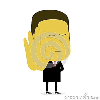 Businessman say No Vector Illustration