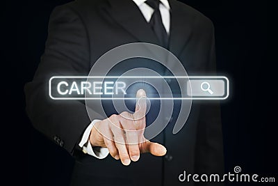 Businessman searching for career Stock Photo