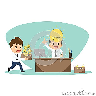 Businessman serving idea vector illustration Vector Illustration