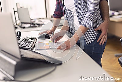 Sexual harassment at work Stock Photo