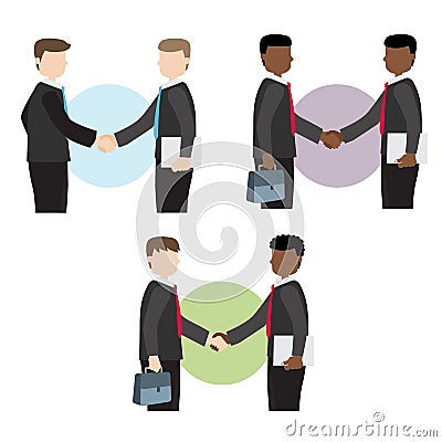 Businessman shake hands Vector Illustration