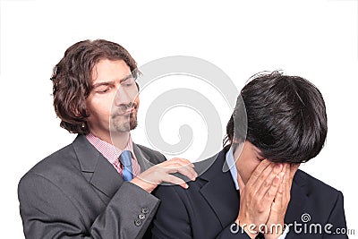 Businessman shame Stock Photo