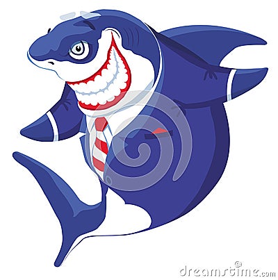 Businessman Shark Vector Illustration