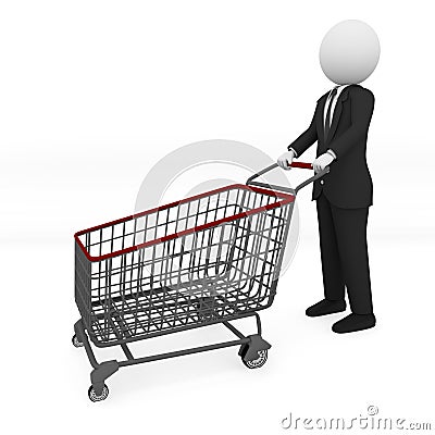 Businessman shopping Stock Photo
