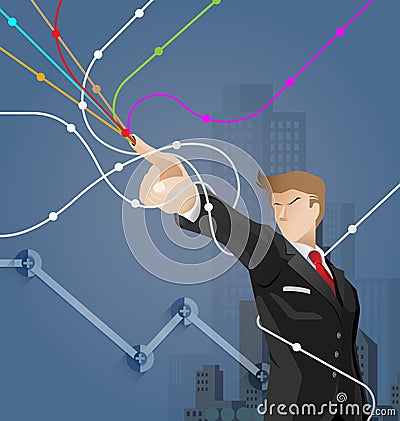 Business and financial concept vector Vector Illustration
