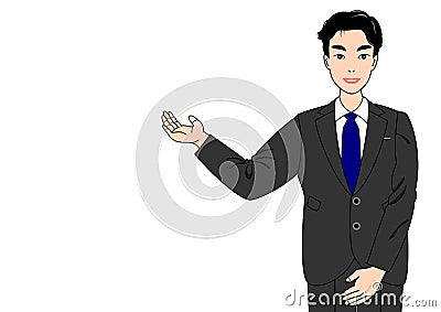 Businessman showing Vector Illustration