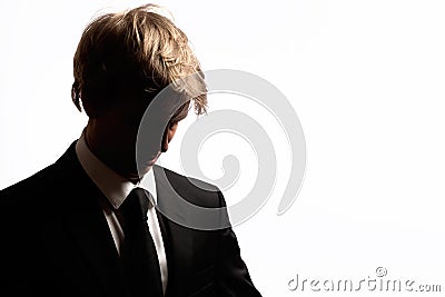 Businessman silhouette on a white background Stock Photo