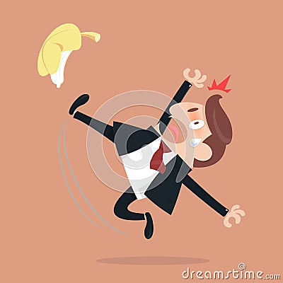 Businessman slipping Stock Photo