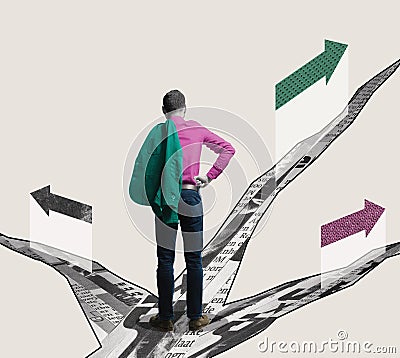 Choosing the right path. Business concept. Stock Photo