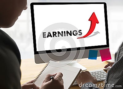 Businessman Success Increase GROWTH EARNINGS QUALITY Improve Yo Stock Photo