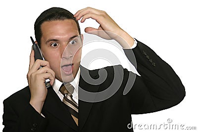 Businessman Surprised Stock Photo