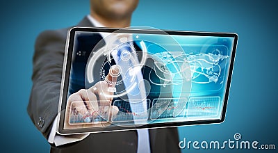 Businessman tablet concept Stock Photo