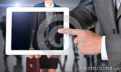 Businessman with tablet Stock Photo