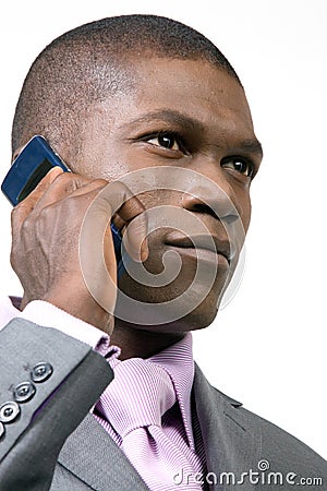 Businessman taking a call Stock Photo