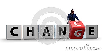 The businessman taking chance for change Stock Photo