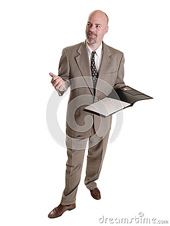 Businessman taking notes Stock Photo