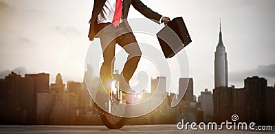 Businessman Taking A Risk In New York City Stock Photo