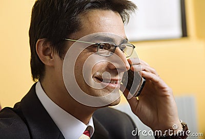 Businessman talking Stock Photo