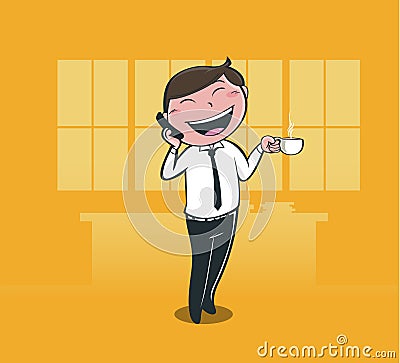 Businessman Talking mobile Stock Photo