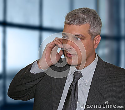 Businessman talking on the phone Stock Photo