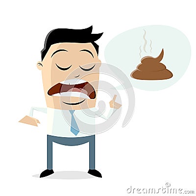 Businessman is talking shit Vector Illustration