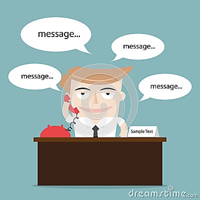 Businessman talking using phone Vector Illustration