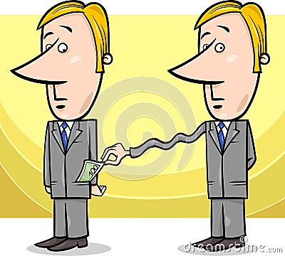 Businessman and taxes cartoon Vector Illustration