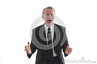 Businessman in tense moment Stock Photo