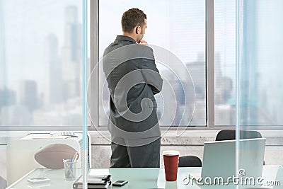 Businessman thinking Stock Photo