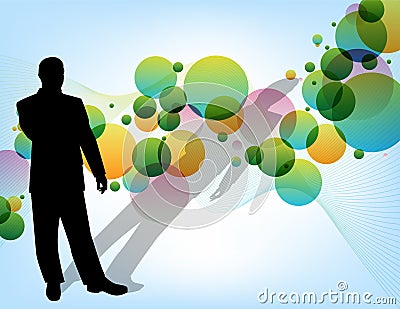 Businessman Thinking Vector Illustration