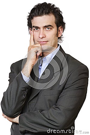 Businessman thinking Stock Photo