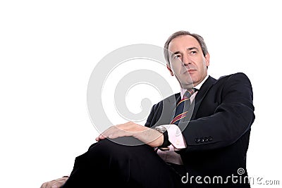 Businessman thinking Stock Photo