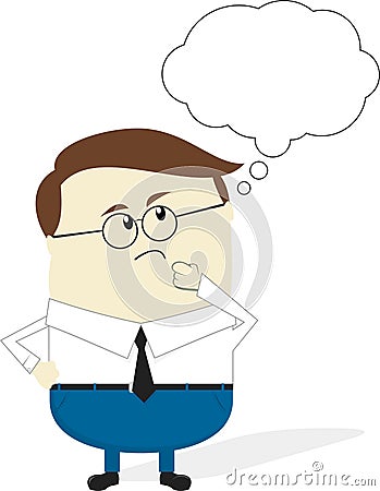 Businessman Thinking Cartoon Stock Photo - Image: 37095690