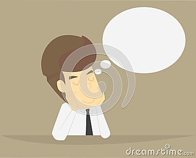 Businessman thinking.Vector Vector Illustration