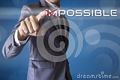 Businessman touch possible of business conceptual Stock Photo