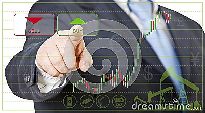 Businessman trader Stock Photo