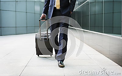 Businessman Traveler Journey Business Travel Concept Stock Photo