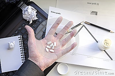 Businessman is under a lot of stress Stock Photo