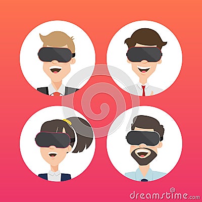 Businessman Use Virtual Reality Web Page Concept. Stock Photo