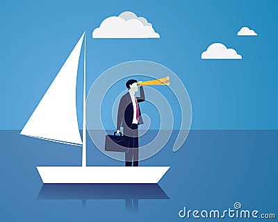 Businessman Vision Concept Vector Illustration