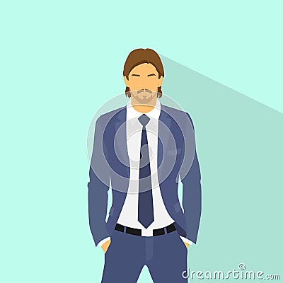 Businessman wear elegant fashion suit hold hands Vector Illustration