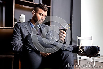 Businessman wearing in suit Stock Photo