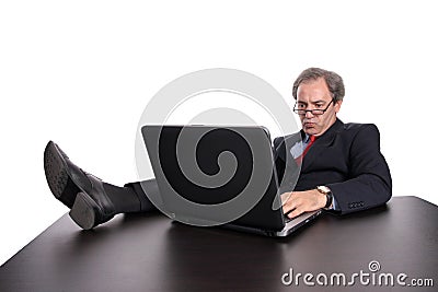 Businessman working Stock Photo