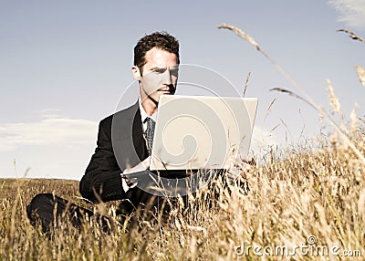 Businessman Working Field Environment Concept Stock Photo