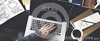 Businessman Working Ideas Creative Workplace Concept Stock Photo