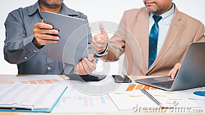 Businessman working in office concetop. Maximizing Business Efficiency and Profitability, Power of Collaboration, Communication, Stock Photo